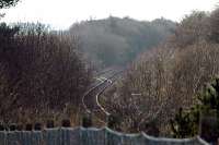 Carmondean looking west. The left track is the freight track for car trains and the right track is the passenger line.<br><br>[Ewan Crawford //]