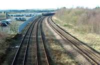 Bathgate Yard looking west. The single track on the right is the passenger line.<br><br>[Ewan Crawford //]