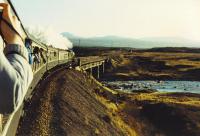 2005 heads onto the moor after leaving Rannoch Station.<br><br>[John Robin 14/11/1987]