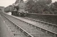 Aberdeen-Glasgow Express near Dunblane. C.R. 4-4-0 14499. Circa 1934<br><br>[G H Robin collection by courtesy of the Mitchell Library, Glasgow //1934]