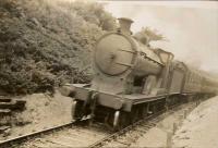 Glasgow-Stranraer train in Glendoune Cutting. C.R. 4-6-0 14507. Circa 1934.<br><br>[G H Robin collection by courtesy of the Mitchell Library, Glasgow //1934]