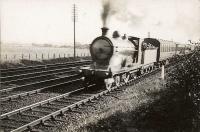 Sunday Gourock Express at Arkleston. C.R. 4-4-0 14351.<br><br>[G H Robin collection by courtesy of the Mitchell Library, Glasgow //]