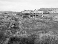 Looking east from the site of the old platform at Ponfeigh station in 1986.  The branch to Douglas Colliery ran off to the right. [Ref query 1651] [See image 20401]<br>
<br><br>[Bill Roberton //1986]