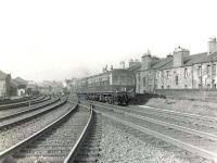 The 6.21pm St Enoch - East Kilbride DMU runs south through Gorbals Junction on 20 July 1961.<br><br>[G H Robin collection by courtesy of the Mitchell Library, Glasgow 20/07/1961]