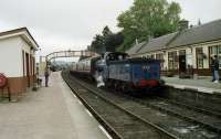 Ex CR 0-6-0 no.828 arrives at Boat of Garten on 11 August 1994.<br><br>[John McIntyre 11/08/1994]