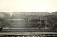 Ex-GNSR class D40 4-4-0 no 62276 <I>Andrew Bain</I> on the turntable at Macduff on 14 July 1950.  <br><br>[G H Robin collection by courtesy of the Mitchell Library, Glasgow 14/07/1950]