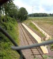 The new GCR branch terminus at Mountsorrel is both basic and forbiddingly secured when not in use. But it allows the Great Central to be one of the few preserved railways with an active branch line. The original line, which was built to transport stone from the Mountsorrel quarries, fell into disuse in the 1950s and was lifted in the 1960s. <br><br>[Ken Strachan 25/06/2017]