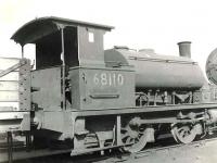 Class Y9 0-4-0ST 68110, stabled in the yard at Eastfield in the summer of 1961. Built by Neilson & Co in 1891, the ex-NB veteran was withdrawn from here a month after the photograph was taken and cut up at nearby Cowlairs Works 3 months later. <br><br>[G H Robin collection by courtesy of the Mitchell Library, Glasgow 14/07/1961]
