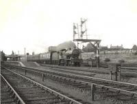 Arran boat express passing Dalry on 27 July 1955 behind Ardrossan shed's 2P 4-4-0 no 40626.  <br><br>[G H Robin collection by courtesy of the Mitchell Library, Glasgow 27/07/1955]