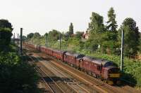 WCRC 37516 and 37669 with the Dalesman approaching Leyland on 18 July 2017 on the Chester to Carlisle tour.<br><br>[John McIntyre 18/07/2017]