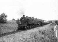 40623+45432 photographed shortly after leaving Newton Stewart on 16 July 1956 with a train for Dumfries. [Ref query 1660]  <br><br>[G H Robin collection by courtesy of the Mitchell Library, Glasgow 16/07/1956]