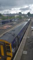 Dunblane station, as viewed from the new footbridge.<br><br>[John Yellowlees 04/07/2017]