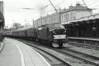 An empty stock move from Southall to Carnforth departs Preston Down Goods Loop after a short wait for a path north on 05 July 2017. 37516 and 47245 are the locos but it was the 37 that was doing the work.<br><br>[John McIntyre 05/07/2017]