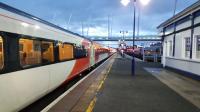 A dreich morning and just about light enough for photographs. The 05 26 VTEC service to Kings Cross seen on Monday 7 August 2017.<br><br>[David Prescott 07/08/2017]