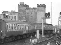 This DMU replacement is a grab shot at Newcastle - difficult to get it all in the frame. Taken in the 1980s.<br><br>[Crinan Dunbar //]