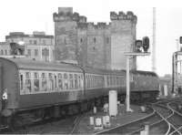 This DMU replacement is a grab shot at Newcastle - difficult to get it all in the frame. Taken in the 1980s.<br><br>[Crinan Dunbar //]