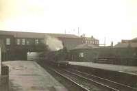 Ex-Caledonian 4-4-0 no 54508 takes a train for Princes Pier through Shields Road in June 1950.<br><br>[G H Robin collection by courtesy of the Mitchell Library, Glasgow 06/06/1950]