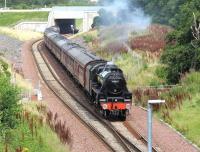 Black 5 44871 about to run south through Kings Gate points on 20 August 2017 with the 0843 steam special ex-Linlithgow heading for Tweedbank.<br><br>[John Furnevel 20/08/2017]