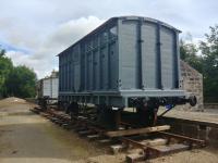 Maud station on 6th August 2017. A couple of wagons are on display here and I believe this was used for taking prisoners to and from Peterhead jail.<br>
<br><br>[Alan Cormack 06/08/2017]