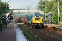 WCRC's 'Scarborough Spa Express' heads east at Huncoat with 40145 making a special appearance on the tour on 17 August 2017. Nice to see a Class 40 on the East Lancashire lines again. [See image 19324]<br><br>[John McIntyre 17/08/2017]