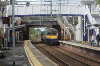 320315 approaching Blaihill station with a Balloch to Airdrie train on 3rd August 2017.<br><br>[Alastair McLellan 03/08/2017]