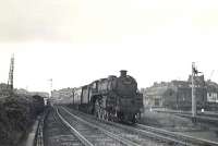 Standard class 5 4-6-0 73060 brings a Carlisle - St Enoch train through Langside Junction on 8 August 1964. [Ref query 29 August 2017]<br><br>[G H Robin collection by courtesy of the Mitchell Library, Glasgow 08/08/1964]