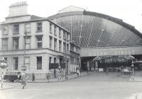 Queen Street station July '64. Queen Street corner.<br><br>[G H Robin collection by courtesy of the Mitchell Library, Glasgow /07/1964]