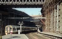 Queen Street during the works to begin building the Buchanan Galleries in 1996. The bridge at the top was to be removed a few days afterwards.<br><br>[Ewan Crawford //1996]