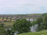 An Intercity 225 train crosses the Royal Border Bridge in National Express East Coast days.<br><br>[Colin McDonald 10/07/2009]