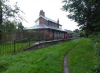 The old station at Ryehill & Burstwick, mid-way along the Withernsea branch. The station closed with the line from Hull in 1964 but lives on as a private residence alongside the trackbed footpath. This view towards Withernsea in September 2017 [Ref query 12 September 2017].<br><br>[Mark Bartlett 11/09/2017]