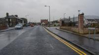 View east on Waggon Road, the course of the former Ayr Waggonway. The line to the original Ayr terminus ran left to right in this view and there was a level crossing. The first Ayr shed was on the left.<br><br>[Ewan Crawford 07/09/2017]