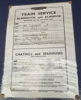 Timetables seen at Chathill. Yes today!<br><br>
Showing times for Alnmouth, Alnwick, Chathill and Seahouses.<br><br>[John Yellowlees 22/06/2017]
