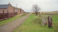 The former Philorth station is now a house. This is the view looking north from the former level crossing.<br><br>[Ewan Crawford 02/02/1997]