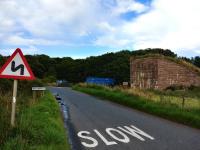 The remains of a bridge abutment just to the west of Cruden Bay, at Nethermill.<br>
On  the other side of the minor road there is no sign of ever being a railway.<br><br>[Alan Cormack 15/08/2017]