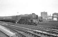 A1 Pacific 60156 <I>Great Central</I> approaching Doncaster from the north on 31 May 1963. The train is the 12.39pm Leeds Central - Kings Cross.<br><br>[K A Gray 31/05/1963]