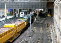 More ballast... another ballast train awaits the call during the north side works at Waverley in February 2006. On the right preparations for construction of the new <I>Balmoral</I> through platform are well underway.<br><br>[John Furnevel 26/02/2006]