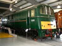 Preserved DC electric locomotive E5001 at Shildon in 2007. One of 24 examples built at Doncaster between 1958 and 1960 for the Kent Coast electrification, it was subsequently renumbered 71001 under the TOPS system. [See image 25721]<br><br>[John Furnevel 04/11/2007]