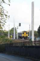 OLE masts have now appeared on both sides of Maudlands Viaduct in Preston but not yet on the bridge itself. Northern 150210 approaches Fylde Junction with an eastbound service on 5th October 2017. This being a RMT strike day there were limited services to the Fylde Coast and this unit was shuttling between Blackpool North and Burnley Central. [See image 23385] for the same location several years earlier. <br><br>[Mark Bartlett 05/10/2017]