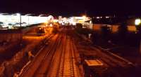 Works proceeds apace at Elgin - the locomotives have gone because the goods yard is now cut off while the points are replaced.<br><br>[Crinan Dunbar 11/10/2017]