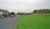 Beith, looking to the buffers in 1997. The line curved round to the right following Balfour Avenue.<br><br>[Ewan Crawford //1997]