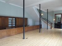 The 1st Class booking hall at Manchester Liverpool Road, the oldest railway station in the world and now part of the Museum of Science and Industry. The stair case leads up to the <I>platform</I> [See image 27593]. When first opened as part of the museum this hall had a number of mannequins in period costume and was quite atmospheric. Although beautifully restored I have to say it is now a bit soulless. <br><br>[Mark Bartlett 08/10/2017]