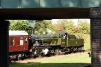 46521 departing Quorn & Woodhouse tender first heading northwards on 6th October 2017.<br>
<br><br>[Peter Todd 06/10/2017]