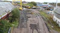 Elgin works - points and track back in and access to mainline now has a signal.  Elgin Centre box is B listed which is why it has not be demolished. The old GNSR station is also listed.<br>
<br>
<br><br>[Crinan Dunbar 20/10/2017]