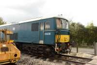 Class 73 E6036, formerly 73129, taken while part of a party on a conducted tour of the shed yard. The GWR have now started daily shed visits for the public, all donations gratefully received as they say.<br><br>[Peter Todd 17/10/2017]