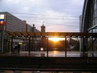 Winter sunset at Alexanderplatz<br><br>[Gordon Steel 08/12/2006]