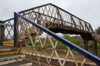 The footbridge which has condemned Breich station. So, not the low number of passengers then. But there's a road bridge just to the west ...<br><br>[Ewan Crawford 08/10/2017]