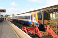 SWT 444022 waits time in Weymouth prior to forming a service back to London Waterloo on 30th August 2017. <br>
<br><br>[Douglas McPherson 30/08/2017]