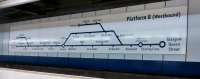 This is the westbound network diagram at Queen Street Low Level. It is big! Each of these wall panels is a metre wide. 14th October 2017.<br>
<br>
<br><br>[David Panton 14/10/2017]