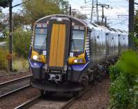 380102 approaches Kirknewton with the 13.52 from Edinburgh to Ayr on 9th October 2017.<br>
<br>
<br><br>[Bill Roberton 09/10/2017]