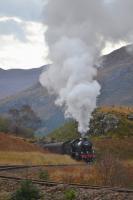 Climbing away from Glenfinnan, a little to the west.<br><br>[Bill Roberton 19/10/2017]